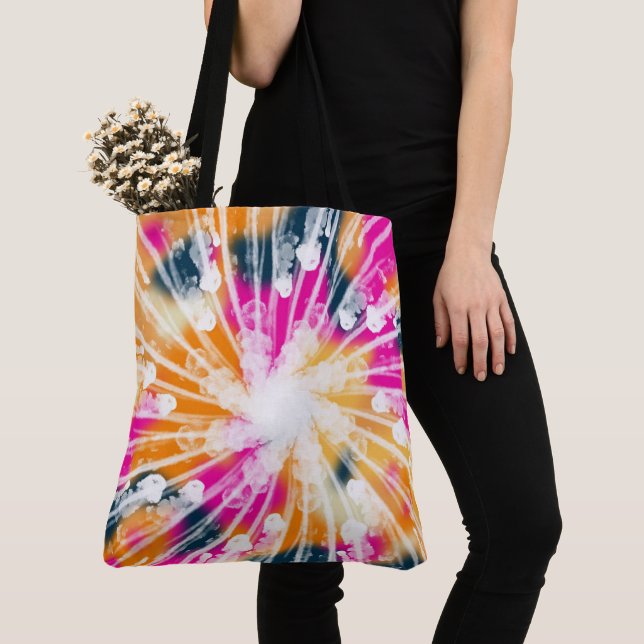 Tie Dye Tote Bag Tygkasse (Närbild)