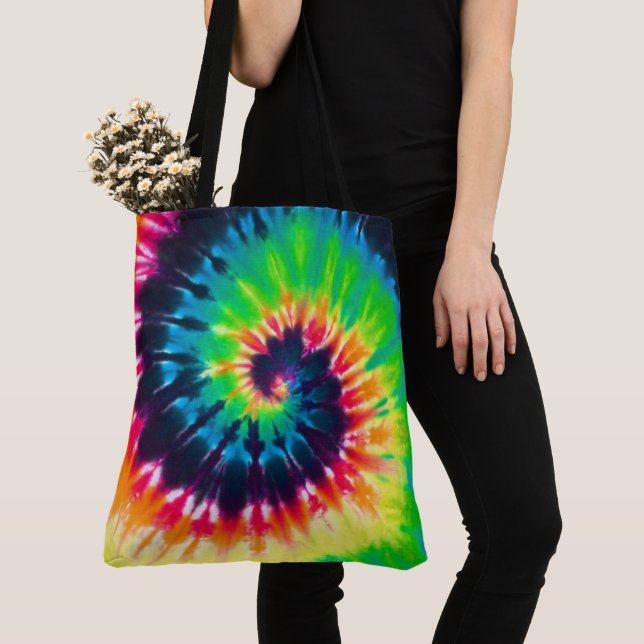 Tie Dye Tote Bag Tygkasse (Närbild)