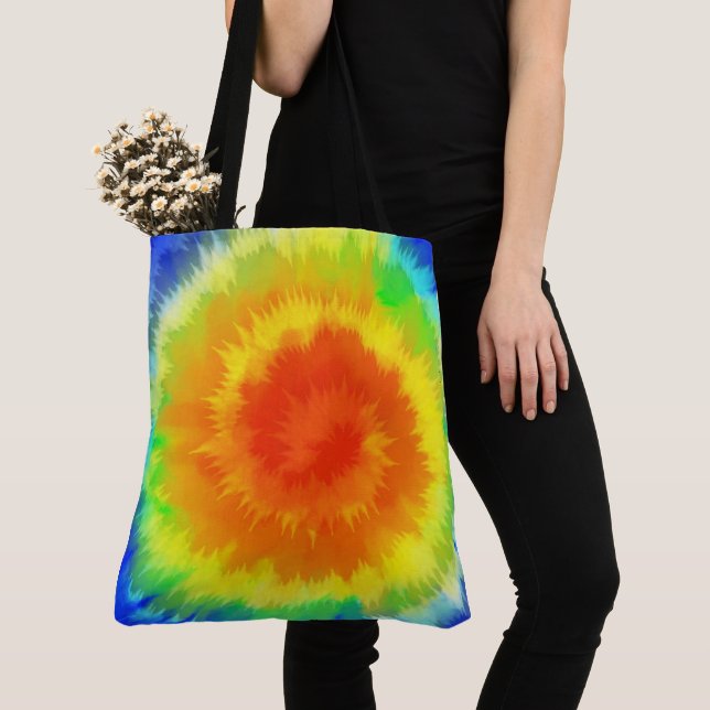 Tie Dye Tote Bag Tygkasse (Närbild)