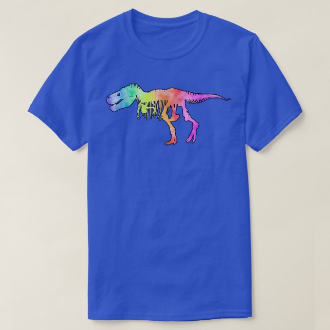 Tie Dye TRe Skeleton Dino, Dinosaur  T Shirt (Design framsida)