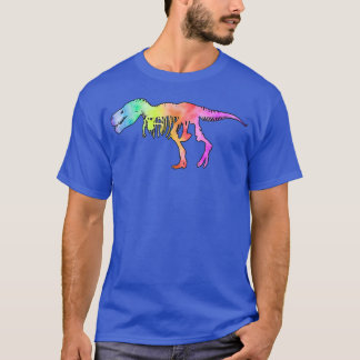 Tie Dye TRe Skeleton Dino, Dinosaur T Shirt