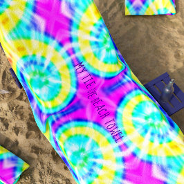Tie Dye Trippy Hippie Groovy Anpassningsbar Beach 