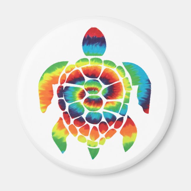 Tie Dye Turtle Magnet (Framsidan)