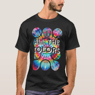 Tie-Dye Twist av Färg Retro Stil T Shirt