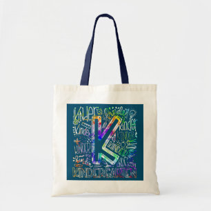 Tie Dye Typography Kindergarten Teacher Kids Back Tygkasse