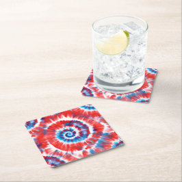 Tie-Dye Underlägg Papper Kvadrat