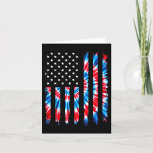 Tie Dye USA flagga American Patriotic Flagga 4th o Kort