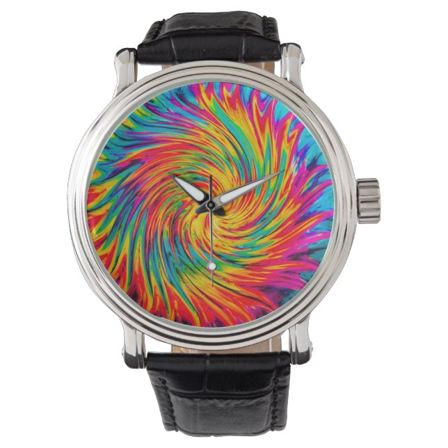 TIE DYE VIND ABSTRAKT ARMBANDSUR (Framsida)