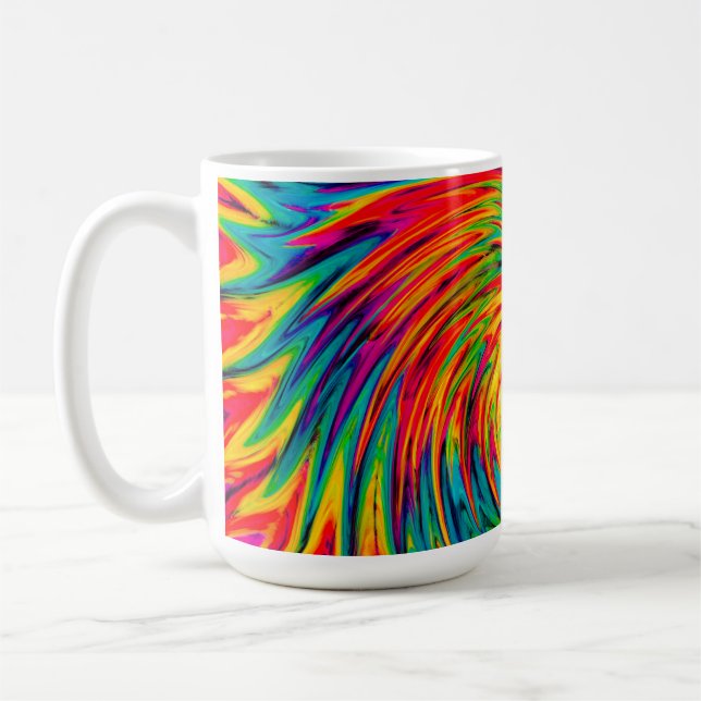 TIE DYE VIND ABSTRAKT KAFFEMUGG (Vänster)