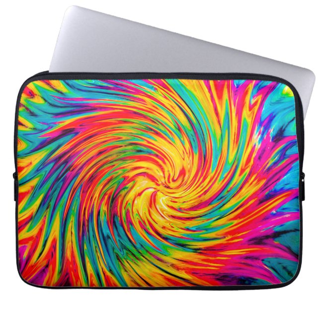 TIE DYE VIND ABSTRAKT LAPTOP FODRAL (Framsidan)