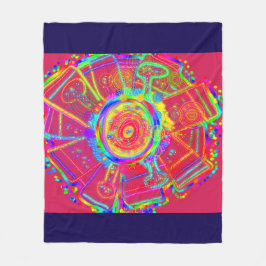 Tie-Dye Wheel Fan Flower Fleecefilt