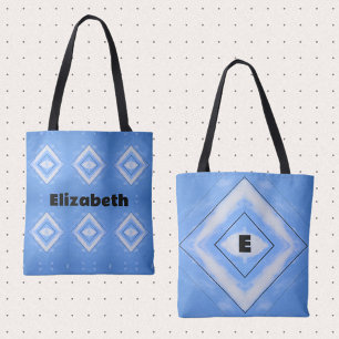 Tie-Dye White Diamonds Himmel Blue Boho Chic Tygkasse
