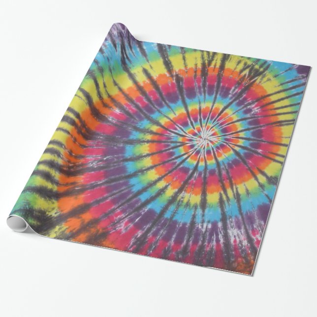 Tie Dye Wrapping Papper Presentpapper (Utrullad)