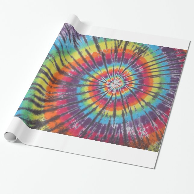 Tie Dye Wrapping Papper Presentpapper (Utrullad)