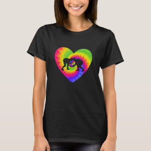 Tie Dye Wrestling Heart Pro Wrestler T Shirt