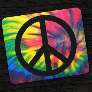 Tie Dyed Black-Fredsteckenet Musmatta