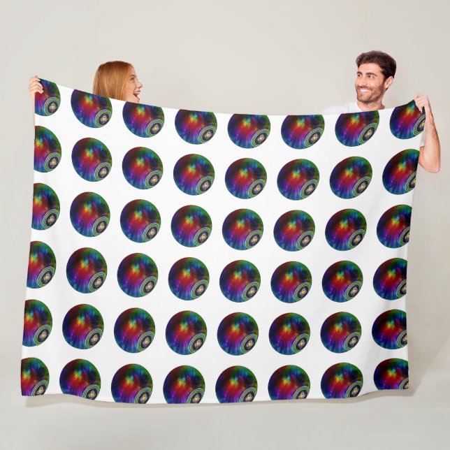 Tie Dyed Gräsmatta Bowls, Large Fleece Blanket (På plats)