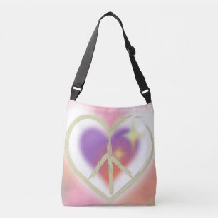 Tie Dyed Heart Fredstecken Axelväska