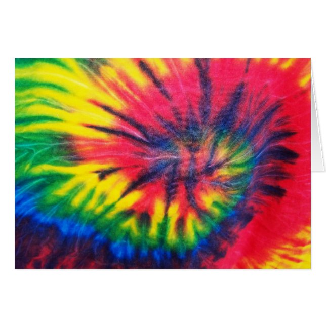 Tie Dyed Mönster Hälsningskort (Framsidan Horizontal)