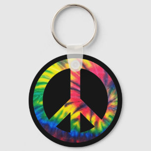 Tie Dyed Peace Nyckelring