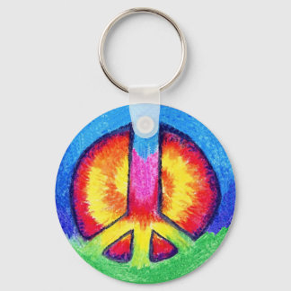 Tie~Dyed Peace Nyckelring
