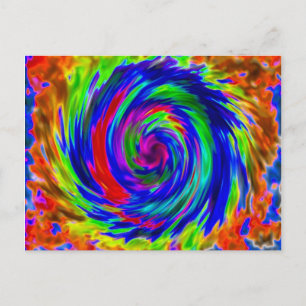 Tie Dyed Postcard Vykort