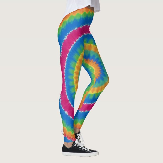 Tie-dyed, vibrant colored, leggings (Höger)