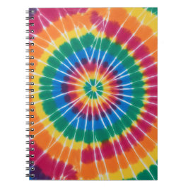 Tie-dyed, vibrant colored, notebook anteckningsbok