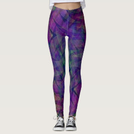 Tie Dyed Zig Zag Mönster Leggings