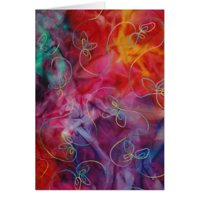 Tie-Färg som syr kortet Hälsningskort (Framsidan)