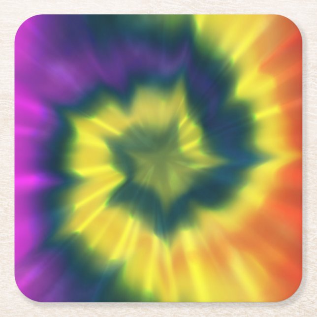 Tie-Färg spiral - underlägg Papper Kvadrat (Framsidan)