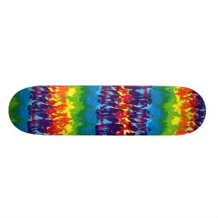 Tie-Färga-Skateboard Skateboard Bräda 20,5 Cm