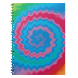 Tie-färgad funky-retrovirel mönster-coola anteckningsbok