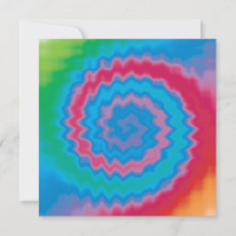 Tie-färgad funky-retrovirel mönster-coola kort