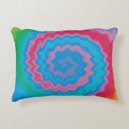 Tie-färgad funky-retrovirel mönster-coola prydnadskudde