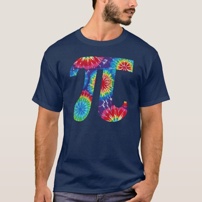 Tie färgad Pi-skjorta T-shirt (Framsida)
