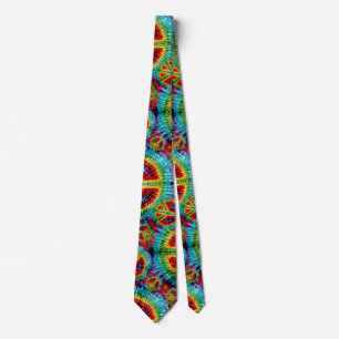 Tie färgad Psychedelic fredssymboler Slips