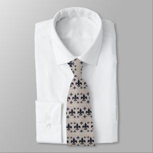 Tie Fleur-De-Lis Midnight Slips