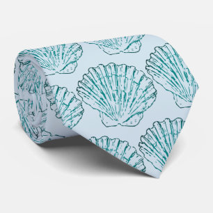 Tie för blått- & krickasnäckskalstrand slips