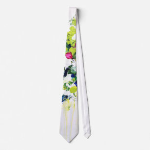 Tie för blom- tryck för sommar grön slips