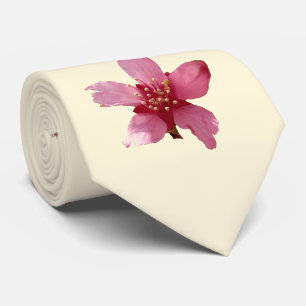 Tie för blommar för singelblommar körsbärsröd slips