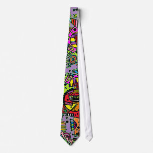 Tie för bylte för lilaabstraktklotter slips