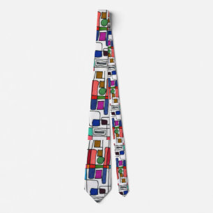 Tie för design "för stadskarta" abstrakt slips