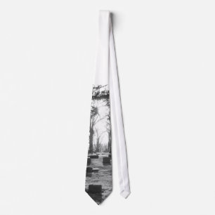 Tie för finalsolnedgång (b&w) slips