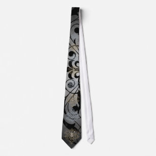 Tie för Fleur De Lis Grå färg fäktningsvärd Slips