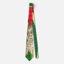 Tie för Guyana flaggajaguar vid RokCloneDesigns