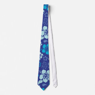 Tie för hibiskusblommamönster slips