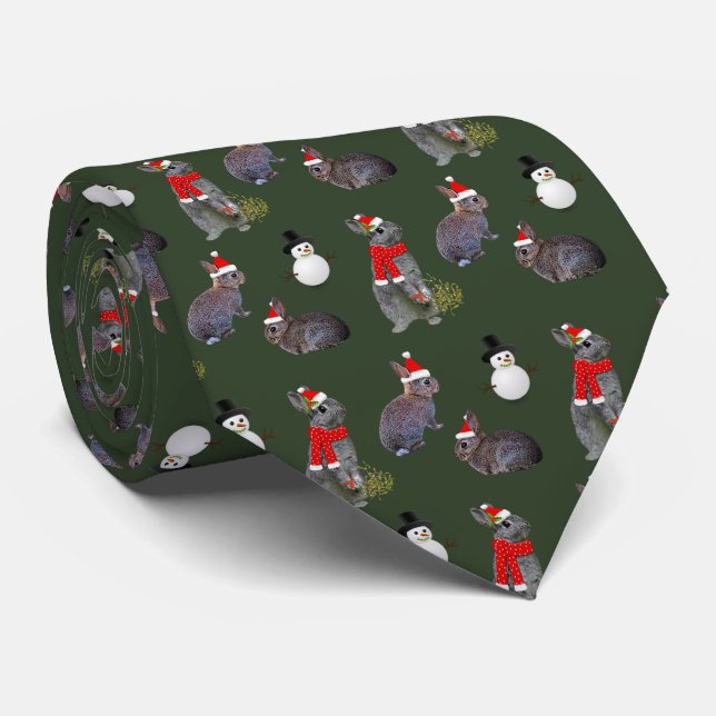 Tie för julsatsparty (mörk - grönt) slips (Rullad)