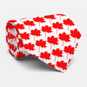 Tie för Kanada flaggalönnlöv Slips