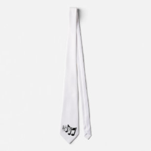 Tie för musik noter 3D Slips